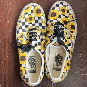 Sunflower Vans size 8.5 in women